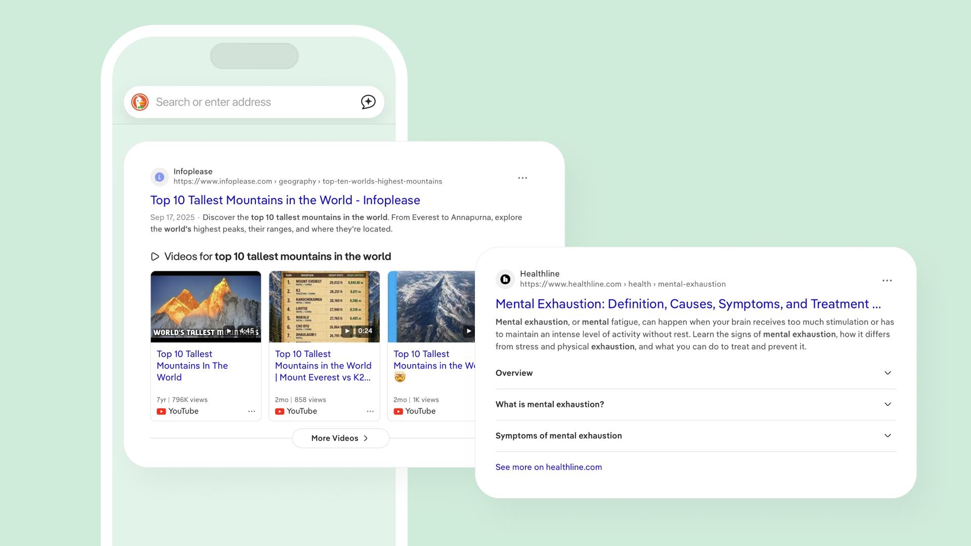 More Informative Previews on Search Results